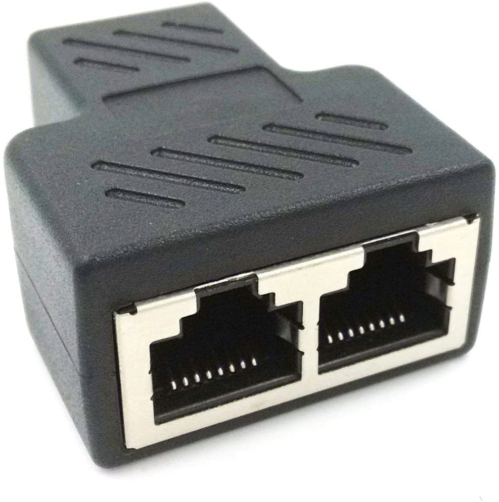 RJ45 LANネットワークスプリッタアダプタ 1 RJ45メス2 RJ45メスネットワークYスプリッタアダプタ LANコネクタ 驚きの価格