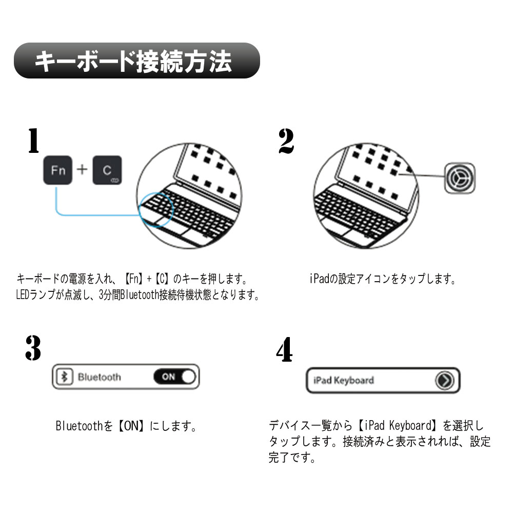 Ipad Pro12 9 第3 Bluetooth あす楽 タッチパッド リモートワーク 磁力吸着カバー ワイヤレス 人気 アイパッド 送料無料 プロ 5世代 かっこいい キーボード 4 リチウムバッテリー内蔵