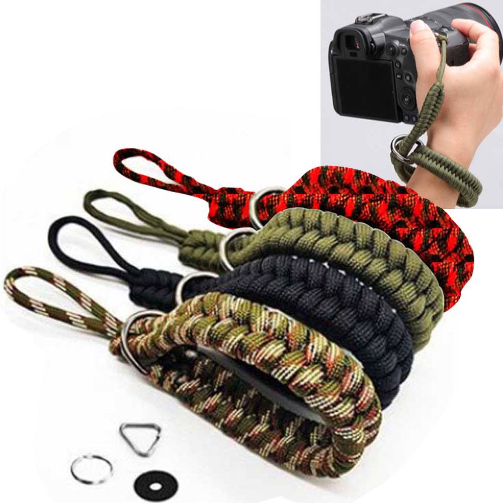 楽天市場】カメラリストストラップ ハンドストラップ パラコード編み