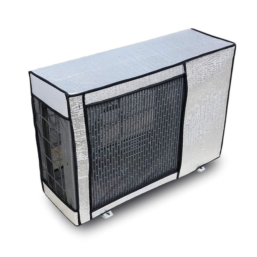 エアコン 室外機 カバー 保護 アルミ箔 日 雨 雪 ファッションなデザイン 省エネ 遮熱保護 直射日光 簡単脱着 風 劣化防止 ホコリよけ Tec Airconcover02