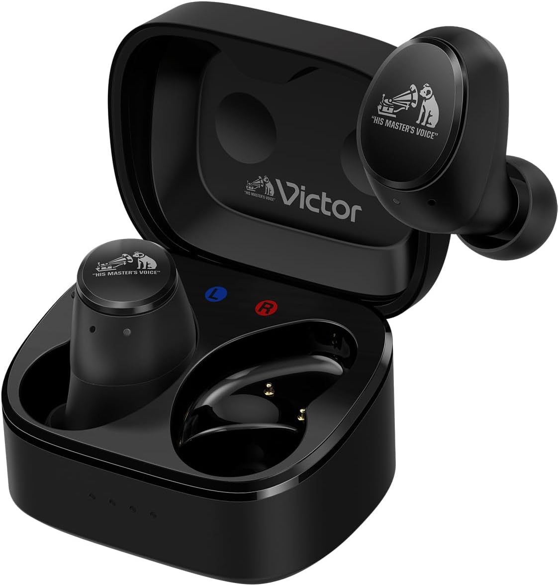 ワイヤレスイヤホン Bluetooth Ver.5.3 ノイズキャンセリング ハイレゾ LDAC対応 マイク付き 合計21時間再生 JVCケンウッド Victor HA-FX550T-B 外音取り込み 防水 低遅延 アプリ対応 小型 軽量 ブラック