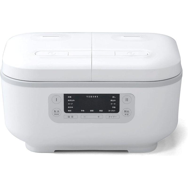 ベルソス VERSOS 多機能炊飯器 Liveit ダブルクック マルチ調理器 ダブル炊飯 VS-MA006-wh