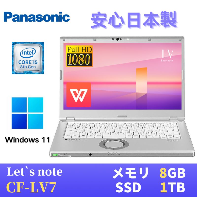 Panasonic  Let's note　CF-SZ6、SSD1TB搭載