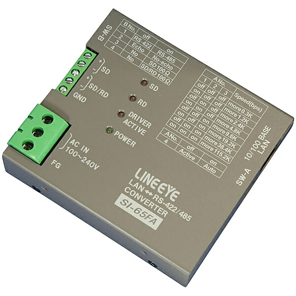 【貨物輸送無料】ラインアイ SI-65FA 界面変換器 ローカルエリアネットワーク＜\u003d＞RS-422/ 485 縁切り・取り付け印字機【店卸し資産標準尺度:お取り寄せ】
