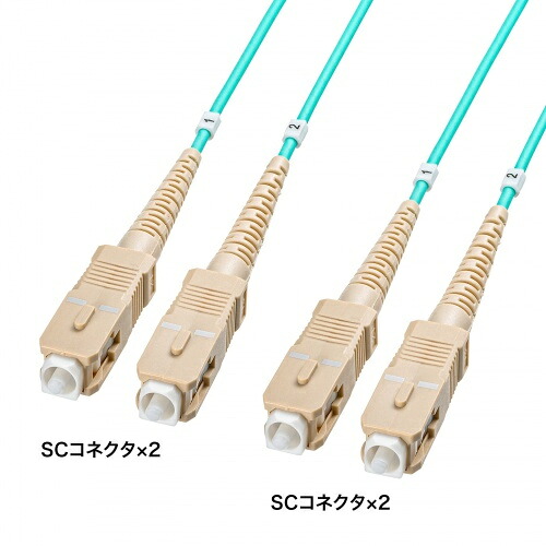 【貨物輸送無料】サンワサプライ HKB-CSOM3SCSC-050 吊りひも寄りあつまる型光衣料繊維有線テレビ（マルチ50μmOM3、両端SC×2、50m）【店卸し資産標準尺度:お取り寄せ】