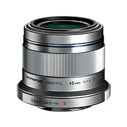 【貨物輸送無料】OLYMPUS ET-M4518 マイクロフォーサーズ用 M.ZUIKO DIGITAL 45粍 F1.8 （しろがね色）【店卸し資産引き合い:お取り寄せ】| 写真機 単興味の中心水晶体 取り替えっこ水晶体 水晶体 単興味の中心 取り替えっこ マウント ボケ