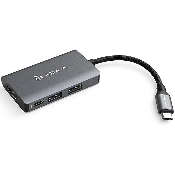 【送料無料】ADAM Elements AAPADHUBA01MGY USB Type-Cハブ 2ポートType-A/ PD/ HDMI変換アダプター スペースグレー このUSBハブ1つでデータ転送/ HDMI映像音声出力/ PD充電が可能【在庫目安:お取り寄せ】|デジタル百貨店PodPark店