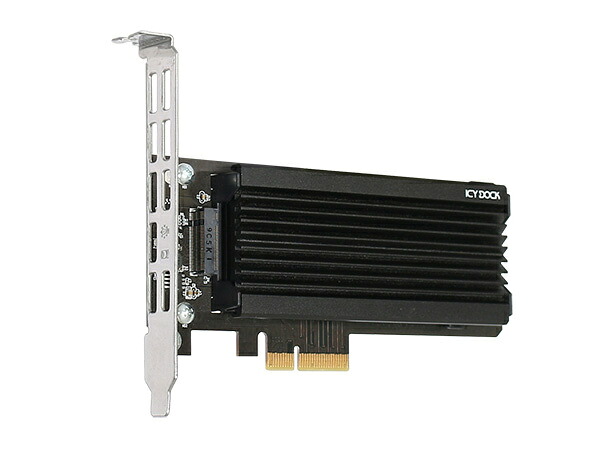【送料無料】 MB987M2P-1B ICY DOCK 1x M.2 NVMe SSDからPCIe4.0 x 4変換アダプター ヒートシンク付きモデル 【在庫目安:お取り寄せ】