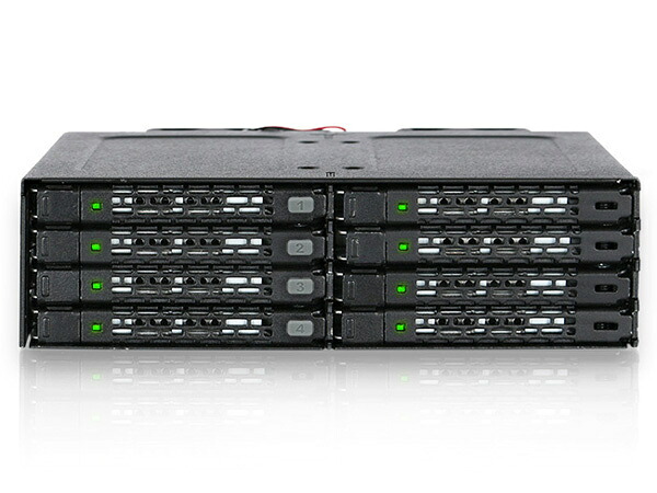 【貨物輸送無料】ICY DOCK MB998IP-B ICYDOCK 8x 2.5in SAS/ SATA SSD HDD積み上げる用リムーバブルケース 5.25inベイ大きさ【店卸し資産準拠集団:お取り寄せ】