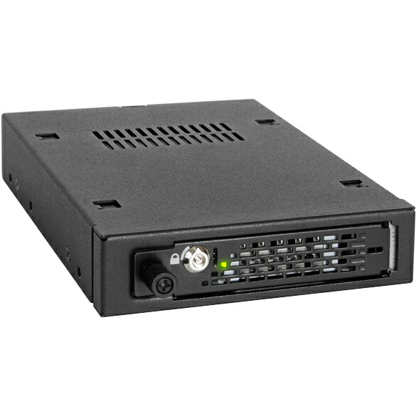 【送料無料】 ICY DOCK MB491SKL-B ICYDOCK　フルメタル 2.5インチ HDD /SSD 搭載用リムバブルケース　3.5インチサイズ 鍵ロック ＆ 固定レバー付モデル 【在庫目安:お取り寄せ】