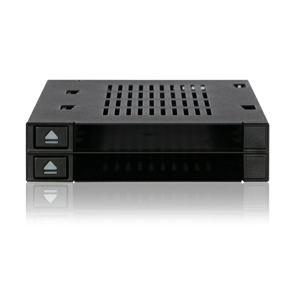 【送料無料】 ICY DOCK MB522SP-B ICYDOCK　2x2.5インチHDD /SSD搭載用リムーバブルケース　3.5インチサイズ　トレイレスモデル 【在庫目安:お取り寄せ】