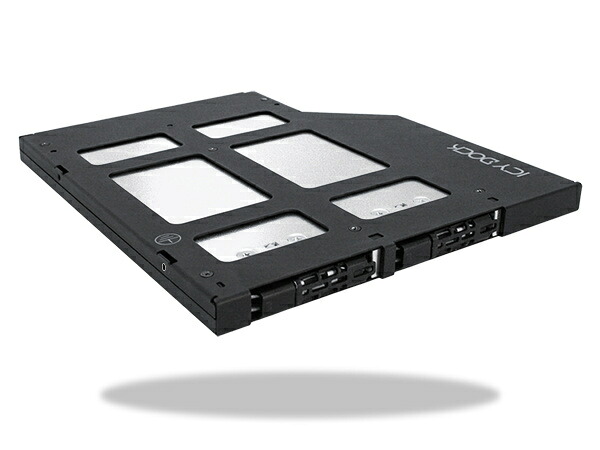 【貨物輸送無料】ICY DOCK MB852M2PO-B ICYDOCK 2 x M.2 NVMe SSD 積み上げる用 リムーバブルケース PCIe 4.0相応う 9.5粍 ウルトラか細い ODD ベイ大きさ【店卸し資産引き合い:お取り寄せ】