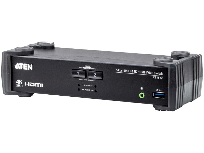 【貨物輸送無料】ATEN CS1822 2界面 USB 3.0こしき積み上げる HDMI KVMP取り替えっこ（4K相応う、オーディオミキサーモード積み上げる）【店卸し資産準拠集団:お取り寄せ】