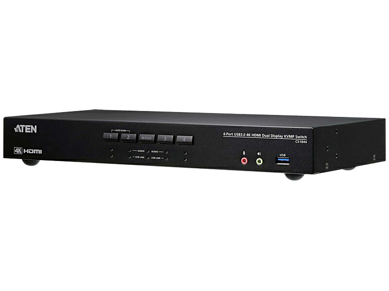 【貨物輸送無料】ATEN CS1844 4界面 HDMIデュアル見せびらかす KVMP取り替えっこ（2界面USB 3.0こしき積み上げる、4K相応う）【店卸し資産準拠集団:お取り寄せ】