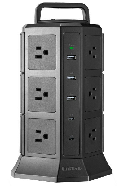 【送料無料】 プリンストン PPS-PD65TW タワー型PD65W対応OAタップ 【在庫目安:僅少】