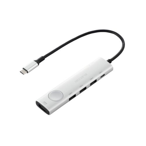 【在庫目安:あり】【送料無料】 ELECOM DST-S060BPSV Type-Cドッキングステーション/ 画面オンオフスイッチ付/ USB PD対応/ USB-A×3/ USB-C×2/ HDMI(4K60Hz)/ シルバー| パソコン周辺機器 ポートリプリケーター