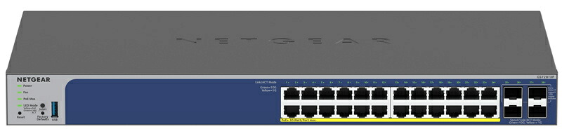 【貨物輸送無料】NETGEAR GS728TXP-300JPS GS728TXPv3 ギガ24界面 SFP+x4 繰り上げる繋がり PoE+相応うスマートクラウドスイッチ【店卸し資産準拠集団:少ない】