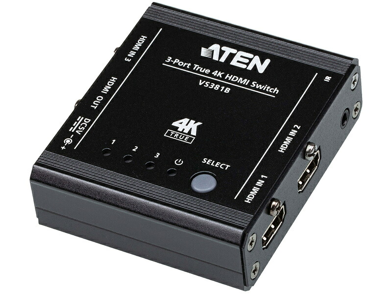 【送料無料】ATEN VS381B 3入力HDMIスイッチャー(4K60p対応)【在庫目安:お取り寄せ】|デジタル百貨店PodPark店