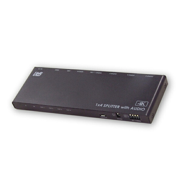 【送料無料】ラトックシステム RS-HDSP4PA-4K 4K60Hz/ ダウンスケール対応 外部音声出力付 HDMI分配器(1入力4出力)【在庫目安:お取り寄せ】|デジタル百貨店PodPark店