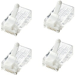 【送料無料】サンワサプライ ADT-6RJTS-100 ツメ折れ防止カテゴリ6 RJ-45コネクタ(100個セット)【在庫目安:お取り寄せ】| パソコン周辺機器 コネクタ コネクター プラグ モジュール|デジタル百貨店PodPark店