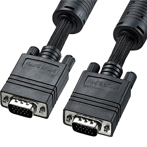 【送料無料】 サンワサプライ KC-NMV150K ナイロンメッシュディスプレイケーブル（アナログRGB・15m） 【在庫目安:お取り寄せ】| パソコン周辺機器