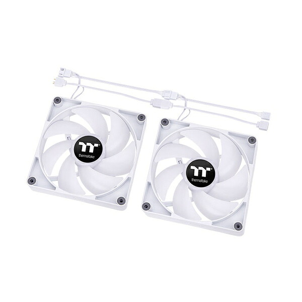 【送料無料】 Thermaltake CL-F153-PL12SW-A PCケースファン CT120 ARGB Sync PC Cooling Fan White 2 Pack 【在庫目安:お取り寄せ】