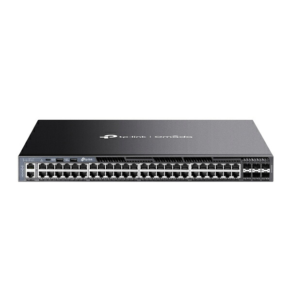 【貨物輸送無料】TP-LINK SG6654X(UN) Omada ギガビットポート×48 10G SFP+拡張スロット×6 スタッカブルL3マネージスイッチ【店卸し資産引き合い:お取り寄せ】