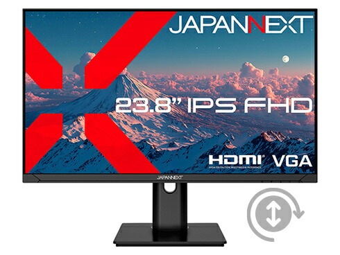 【送料無料】JAPANNEXT JN-IPS238F-HSP 液晶ディスプレイ 23.8型/ 1920×1080/ HDMI×1、VGA×1/ ブラック/ スピーカー有/ 2年保証【在庫目安:お取り寄せ】| 家電 ディスプレイ