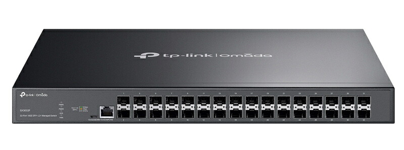 【貨物輸送無料】TP-LINK SX3032F(UN) Omada 10GE SFP+拡張スロット×32 L2+マネージスイッチ【店卸し資産準拠集団:お取り寄せ】