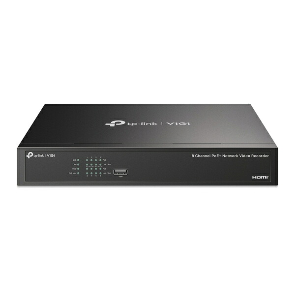 【送料無料】 TP-LINK VIGI NVR1008H-8P(UN) VIGI 8チャンネル PoE+ ネットワークビデオレコーダー 【在庫目安:お取り寄せ】| カメラ ネットワークディスクレコーダー ネットワークビデオレコーダー 監視 録画 ネットワークカメラ