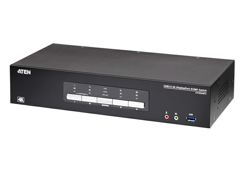 【貨物輸送無料】ATEN CS1924ATC 4界面 USB3.0 4K DisplayPort シームレスKVMP取り替えっこ【店卸し資産準拠集団:お取り寄せ】
