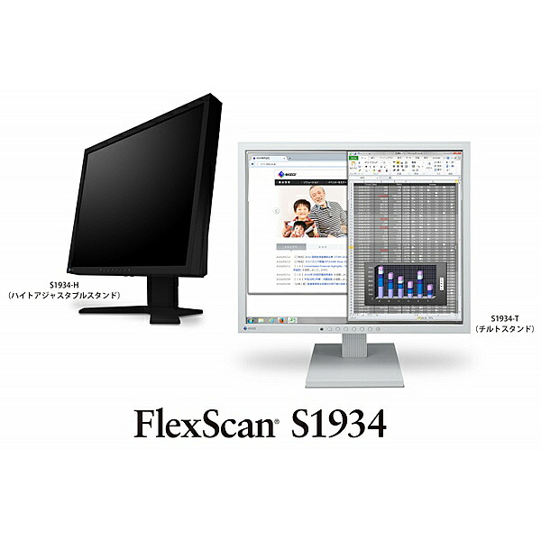 【貨物輸送無料】EIZO S1934-TGY 液晶見せびらかす 19型/ 1280×1024/ DVI、D-Sub、DisplayPort/ セレーングレイ/ 金棒引き：あり【店卸し資産引き合い:少ない】