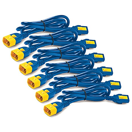 【送料無料】 シュナイダーエレクトリック AP8706S-WWX591 Power Cord Kit (6 ea) Locking C13 to C14 1.8m Blue 【在庫目安:お取り寄せ】| パソコン周辺機器 電源コード 電源ケーブルケーブル