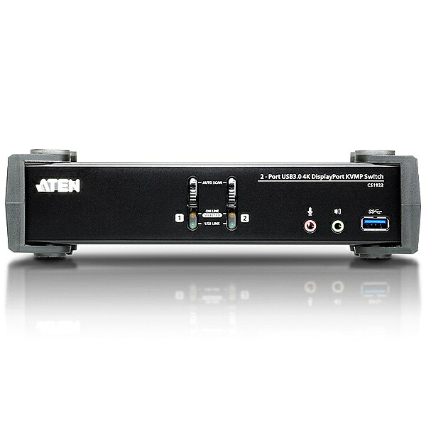 【送料無料】 ATEN CS1922 USB 3.0ハブ搭載 2ポートUSB DisplayPort1.2 KVMPスイッチ 【在庫目安:お取り寄せ】
