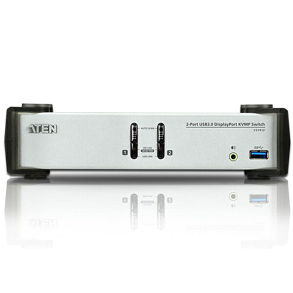 【送料無料】 ATEN CS1912 USB 3.0ハブ搭載 2ポートUSB DisplayPort1.1 KVMPスイッチ 【在庫目安:お取り寄せ】
