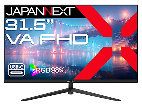 【貨物輸送無料】JAPANNEXT JN-V315F2-C6 液晶見せびらかす 31.5型/ 1920×1080/ HDMI×1、DP×1、USB-C×1/ 黒いこと/ 金棒引き無/ 2年言いはなつ【店卸し資産標準尺度:お取り寄せ】