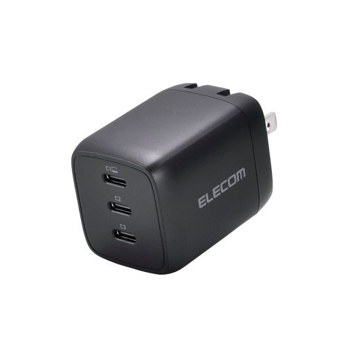 【送料無料】 ELECOM MPA-AC11167BK ノートPC用ACアダプター/ USB充電器/ USB PD/ 67W/ 自動分配/ USB-C×3/ スイングプラグ/ ブラック 【在庫目安:お取り寄せ】 5,725円