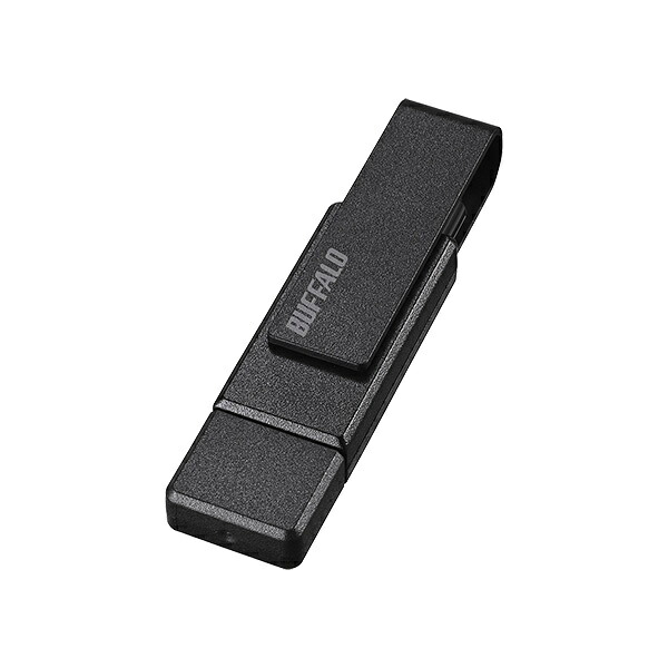 【貨物輸送無料】緩衝装置置き目 RUF3-ACR256G-BK USB3.2（Gen1）相応う Type-A/ C両相応う 回転させる式USB記憶装置 256GB 黒いこと【店卸し資産引き合い:お取り寄せ】