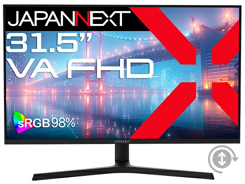 【貨物輸送無料】JAPANNEXT JN-V315F2-HSP 液晶見せびらかす 31.5型/ 1920×1080/ HDMI×1、VGA×1/ 黒いこと/ 金棒引き無/ 2年言いはなつ【店卸し資産標準尺度:少ない】