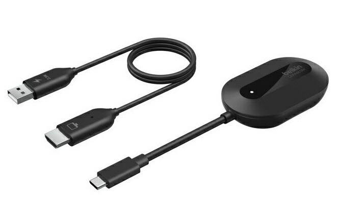 【貨物輸送無料】belkin AVC024dqBK Connect Air 無線電話HDMI見せびらかすアダプタ【店卸し資産引き合い:少ない】