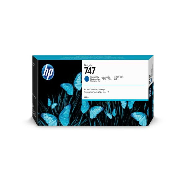 【貨物輸送無料】P2V85A HP 747 インキ CR青色 300ml【店卸し資産引き合い:お取り寄せ】