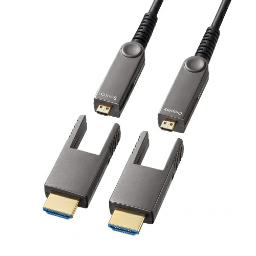 【貨物輸送無料】サンワサプライ KM-固定ディスク20-PFBAD15 4K60サイクル相応う光衣料繊維HDMI有線テレビ（15m）【店卸し資産引き合い:お取り寄せ】| 給与 HDMI有線テレビ 牡-牡 HDMI 有線テレビ