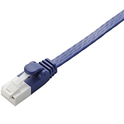【送料無料】 ELECOM LD-GFAT/BM100 LANケーブル/ CAT6A準拠/ 爪折れ防止/ フラット/ 10m/ メタリックブルー 【在庫目安:僅少】| パソコン周辺機器 ケーブル フラットケーブル フラット ストレート