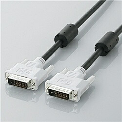 【送料無料】ELECOM　CAC-DVDL30BK　DVIデュアルリンクケーブル　DVI　DVI-D24pinオス-DVI-D24pinオス(ブラック)【在庫目安:お取り寄せ】|　3.0m/　モニタ　パソコン周辺機器　DVIケーブル　ディスプレイ　液晶ディスプレイ
