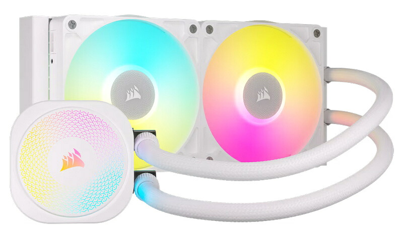 【送料無料】 コルセア(メモリ) CW-9061020-WW 簡易水冷CPUクーラー iCUE LINK TITAN 240 RX RGB -White- 【在庫目安:お取り寄せ】