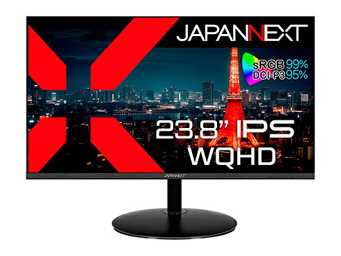【送料無料】 JAPANNEXT JN-IPS2380FLWQHD-N 液晶ディスプレイ 23.8型/ 2560×1440/ DP、HDMI、DVI×1/ ブラック/ スピーカー無/ 2年保証 【在庫目安:僅少】| 家電 ディスプレイ