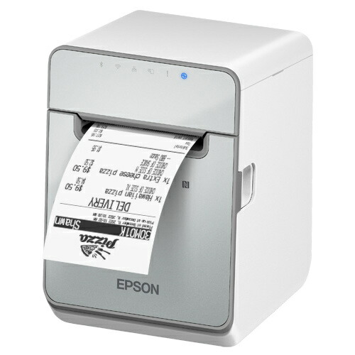 【送料無料】EPSON TM-L100W レシートプリンター/ 台紙無しラベル対応/ 40mm・58mm・80mm/ USB・有線LAN・Bluetooth/ ホワイトモデル【在庫目安:お取り寄せ】| プリンタ