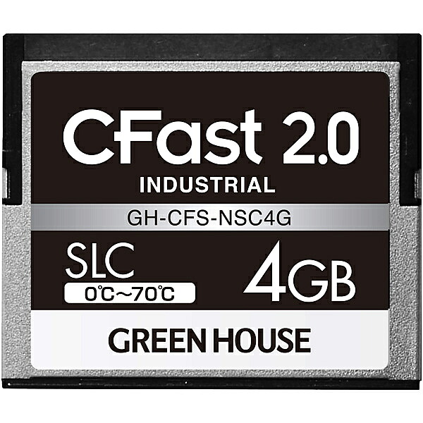 【送料無料】GREEN HOUSE GH-CFS-NSC4G CFast2.0 SLC 0度70度 4GB 3年保証【在庫目安:お取り寄せ】｜デジタル百貨店PodPark店 54,113円