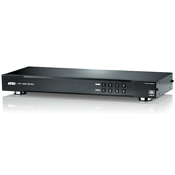 【送料無料】ATEN VM0404HA 4入力4出力 4K対応 HDMIマトリックスビデオスイッチ【在庫目安:お取り寄せ】｜デジタル百貨店PodPark店