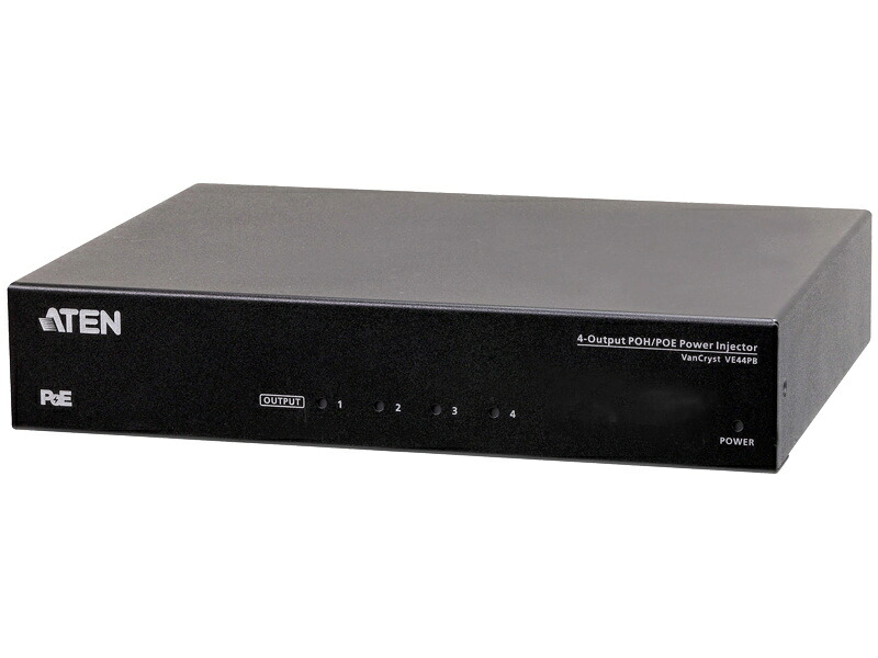 【貨物輸送無料】ATEN VE44PB 4最終生産物PoH/ PoEパワーインジェクター【店卸し資産準拠集団:お取り寄せ】